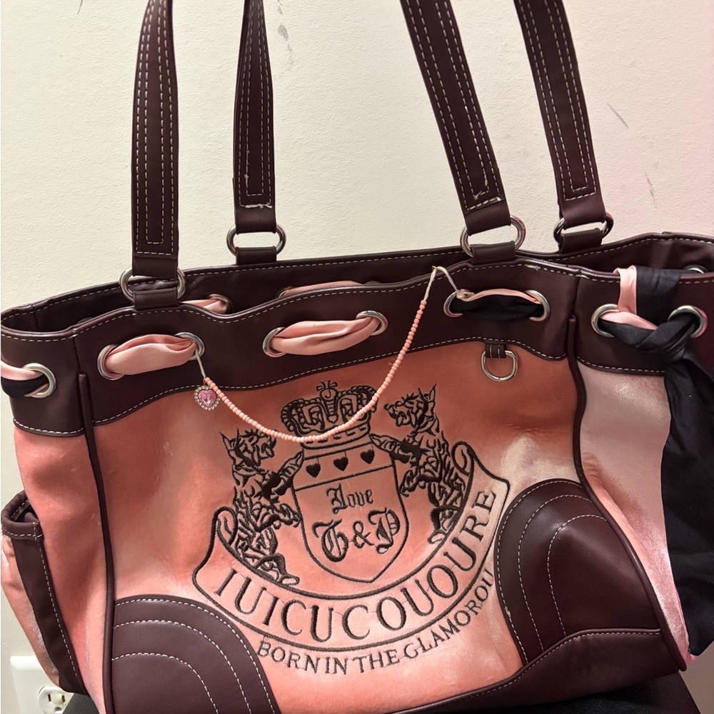Juicy Pink & Brown Tote Bag - Fashionable Women's Shoulder Bag
